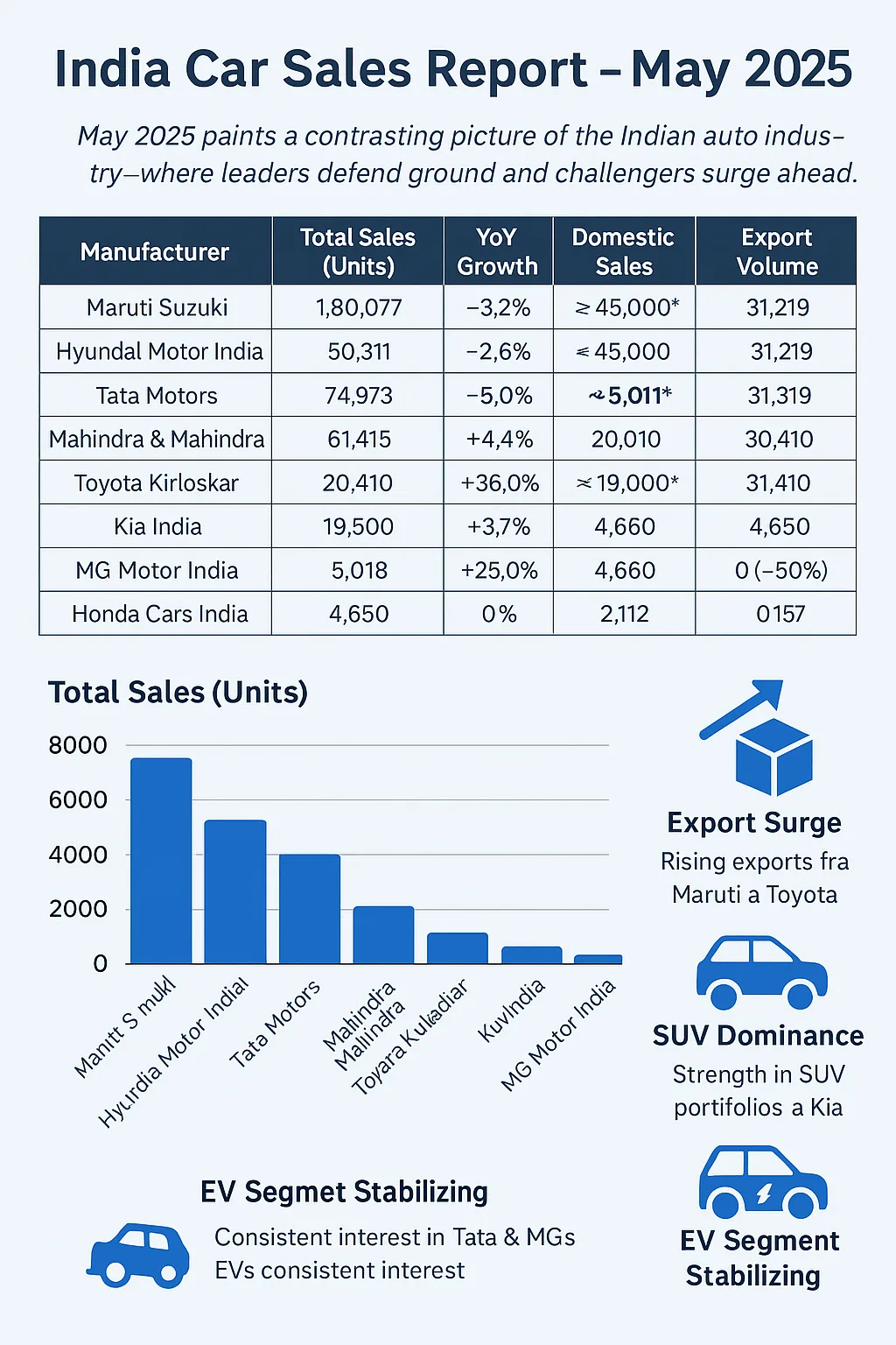 India Car Sales Report – May 2025